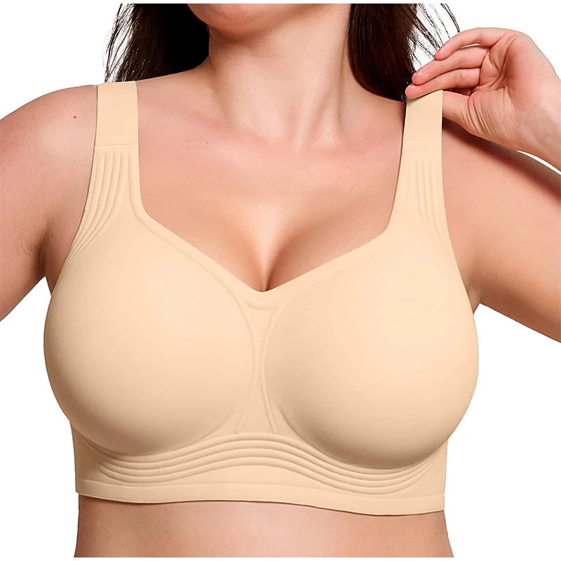 Wireless Seamless Leopard Print Bra No Underwire Push up Women Lift Bras Full Coverage plus Size Bralette Daily Wear Soft Bra