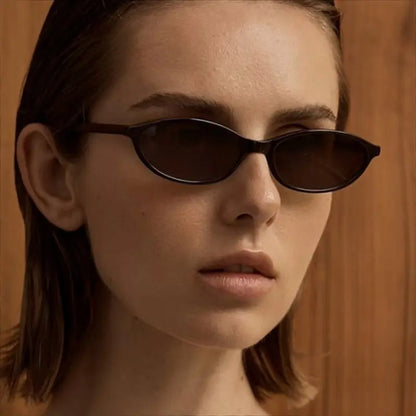 〖Summer Vibes〗3 PCS Retro Oval Sunglasses for Women Chic Cat Eye 90S Sunnies Lightweight Narrow Shades Trendy UV Protection Sunglasses Vintage Rich Girl Sunglasses Women Sunglasseswomen Summerwins