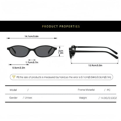 〖Summer Vibes〗3 PCS Retro Oval Sunglasses for Women Chic Cat Eye 90S Sunnies Lightweight Narrow Shades Trendy UV Protection Sunglasses Vintage Rich Girl Sunglasses Women Sunglasseswomen Summerwins