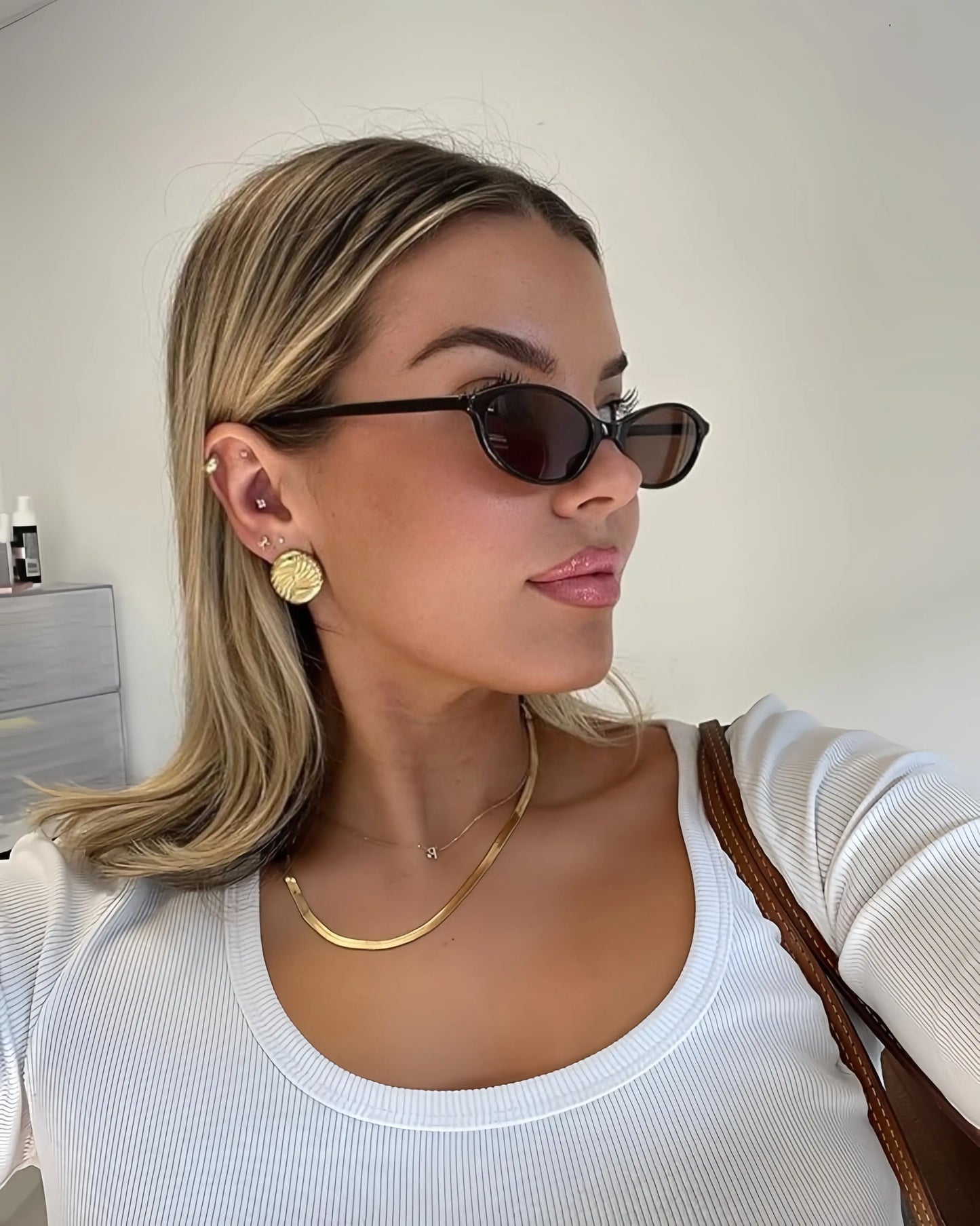 〖Summer Vibes〗3 PCS Retro Oval Sunglasses for Women Chic Cat Eye 90S Sunnies Lightweight Narrow Shades Trendy UV Protection Sunglasses Vintage Rich Girl Sunglasses Women Sunglasseswomen Summerwins